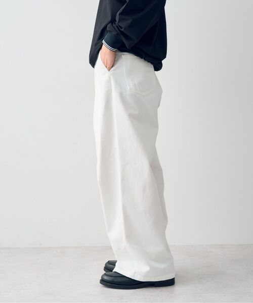CRAFT STANDARD BOUTIQUE（クラフトスタンダードブティック）の「ホワイトデニムハイウエストワイドパンツ（デニムパンツ・レディース・ホワイト・L/M/S）」の13枚目の写真