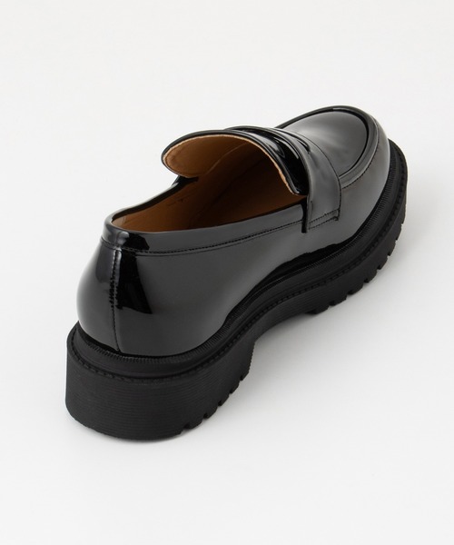 Honeys（ハニーズ）の「厚底コインローファー（ローファー・レディース・ブラック/ライトベージュ/ブラック系その他・S/M/L/LL）」の10枚目の写真