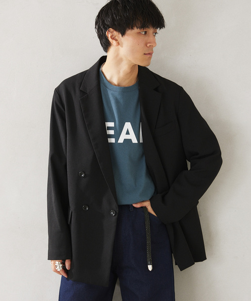 JOURNAL STANDARD relume(ジャーナルスタンダード レリューム)の「バスケットダブルブレスト ウォッシャブルジャケット(テーラードジャケット・メンズ・ネイビー/ブラウン系その他/ブラック・LARGE/MEDIUM)」の11枚目の写真