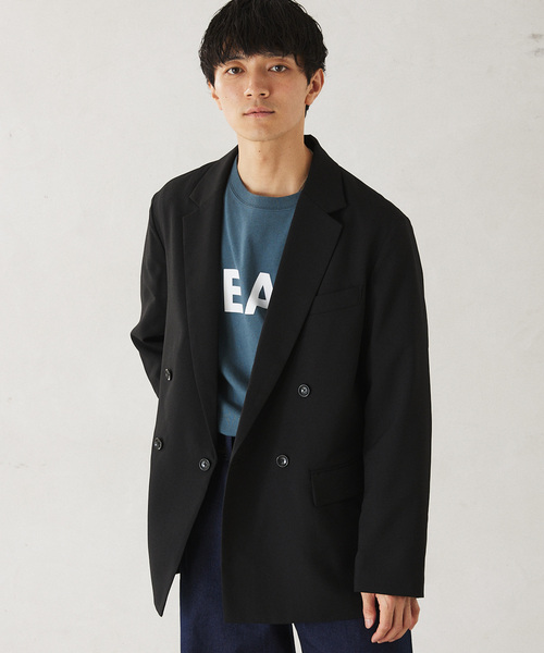 JOURNAL STANDARD relume(ジャーナルスタンダード レリューム)の「バスケットダブルブレスト ウォッシャブルジャケット(テーラードジャケット・メンズ・ネイビー/ブラウン系その他/ブラック・LARGE/MEDIUM)」の13枚目の写真
