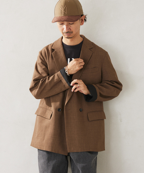 JOURNAL STANDARD relume(ジャーナルスタンダード レリューム)の「バスケットダブルブレスト ウォッシャブルジャケット(テーラードジャケット・メンズ・ネイビー/ブラウン系その他/ブラック・LARGE/MEDIUM)」の20枚目の写真