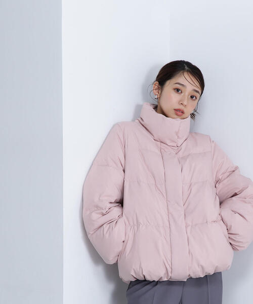 NATURAL BEAUTY BASIC（ナチュラルビューティーベーシック）の「◇ミドルダウン (カナダダウン使用)（ダウンジャケット/コート・レディース・ピンク/ブラック/オフホワイト・MEDIUM/SMALL）」の19枚目の写真