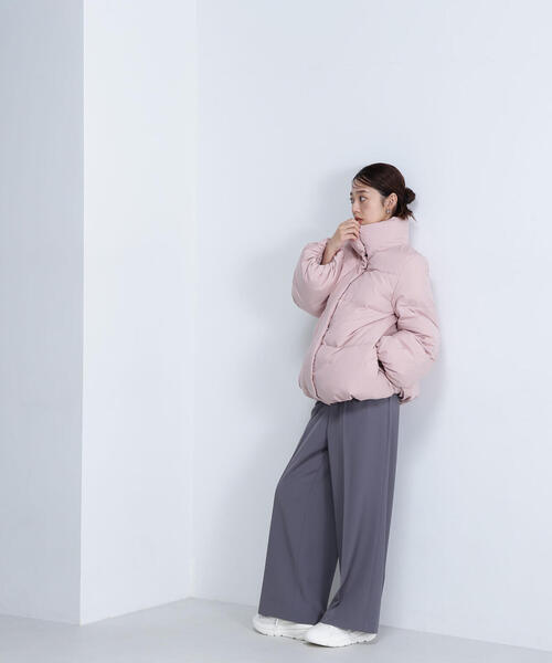NATURAL BEAUTY BASIC（ナチュラルビューティーベーシック）の「◇ミドルダウン (カナダダウン使用)（ダウンジャケット/コート・レディース・ピンク/ブラック/オフホワイト・MEDIUM/SMALL）」の20枚目の写真