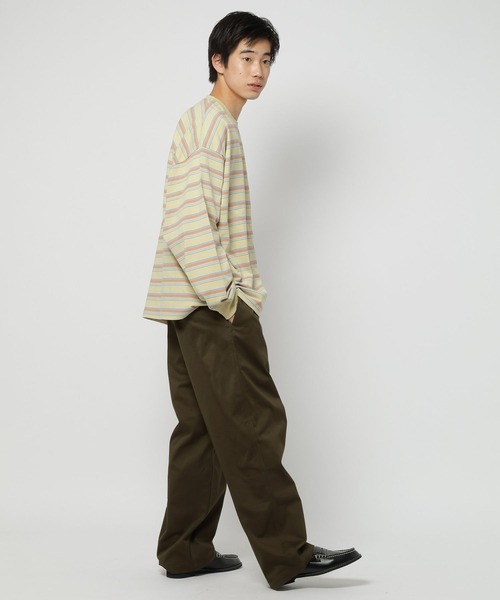 niko and...(ニコアンド)の「1タックイージーチノパンツ(チノパンツ・メンズ・ブラック/カーキ/ベージュ・LARGE/MEDIUM)」の5枚目の写真