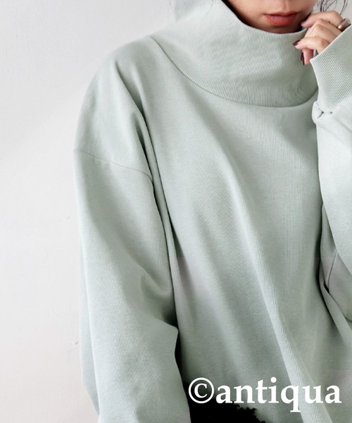 antiqua(アンティカ)の「ボトルネックトップス(Tシャツ/カットソー・レディース・ブラック/グレー/ホワイト・ONESIZE)」の15枚目の写真