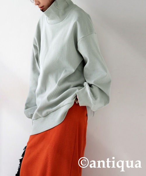 antiqua(アンティカ)の「ボトルネックトップス(Tシャツ/カットソー・レディース・ブラック/グレー/ホワイト・ONESIZE)」の18枚目の写真