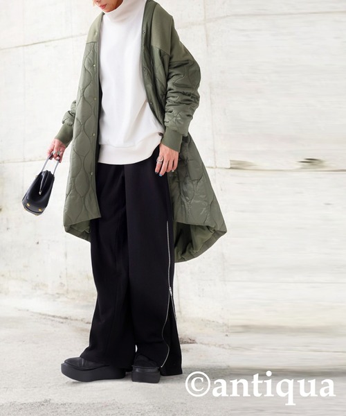 antiqua(アンティカ)の「ボトルネックトップス(Tシャツ/カットソー・レディース・ブラック/グレー/ホワイト・ONESIZE)」の7枚目の写真