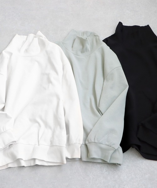 antiqua(アンティカ)の「ボトルネックトップス(Tシャツ/カットソー・レディース・ブラック/グレー/ホワイト・ONESIZE)」の21枚目の写真