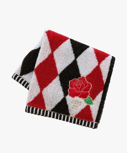 ANNA SUI（アナスイ）の「ローズアーガイル タオルハンカチ（ハンカチ/ハンドタオル・レディース・パープル/レッド/ブルー・FREE）」の3枚目の写真