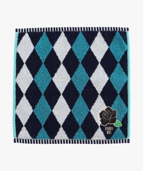 ANNA SUI（アナスイ）の「ローズアーガイル タオルハンカチ（ハンカチ/ハンドタオル・レディース・パープル/レッド/ブルー・FREE）」の4枚目の写真