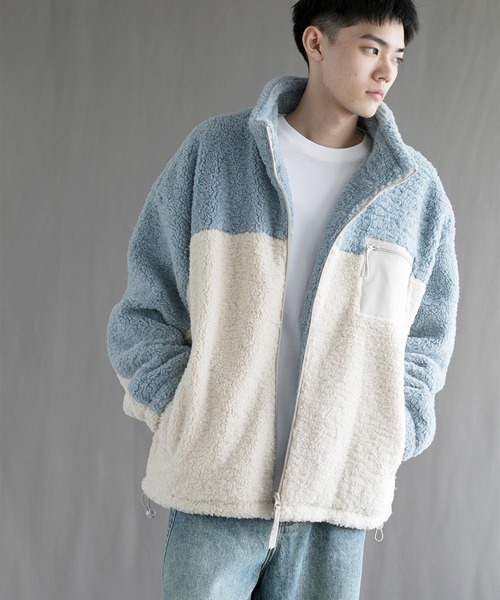 aimoha（アイモハ）の「【aimoha neo】 Cozy Sherpa Fleece Jacket（その他アウター・メンズ・ブラック/ブルー・MEDIUM/LARGE/X-LARGE/XX-LARGE/XXX-LARGE）」の2枚目の写真