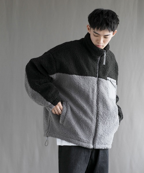 aimoha（アイモハ）の「【aimoha neo】 Cozy Sherpa Fleece Jacket（その他アウター・メンズ・ブラック/ブルー・MEDIUM/LARGE/X-LARGE/XX-LARGE/XXX-LARGE）」の11枚目の写真