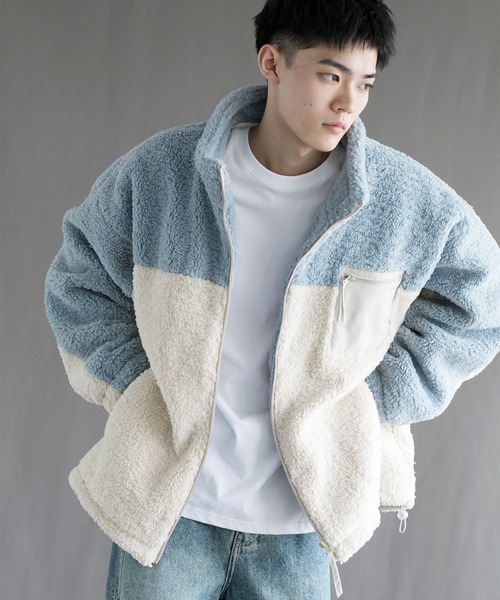 aimoha（アイモハ）の「【aimoha neo】 Cozy Sherpa Fleece Jacket（その他アウター・メンズ・ブラック/ブルー・MEDIUM/LARGE/X-LARGE/XX-LARGE/XXX-LARGE）」の5枚目の写真