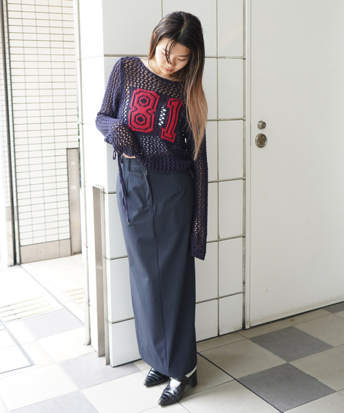 Guess(ゲス)の「GUESS/ゲス GO CROCHET LS CREW W4YG63D5960(ニット/セーター・レディース・ブラック・SMALL)」の2枚目の写真
