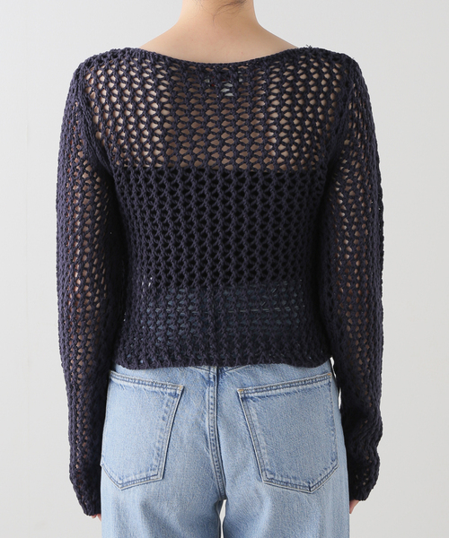 Guess(ゲス)の「GUESS/ゲス GO CROCHET LS CREW W4YG63D5960(ニット/セーター・レディース・ブラック・SMALL)」の7枚目の写真