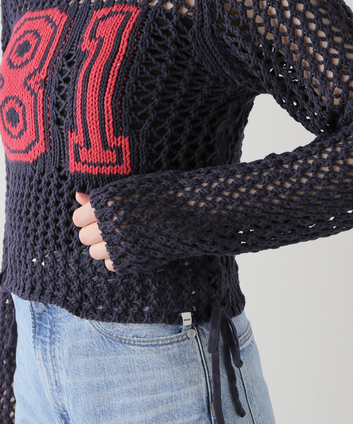 Guess(ゲス)の「GUESS/ゲス GO CROCHET LS CREW W4YG63D5960(ニット/セーター・レディース・ブラック・SMALL)」の11枚目の写真