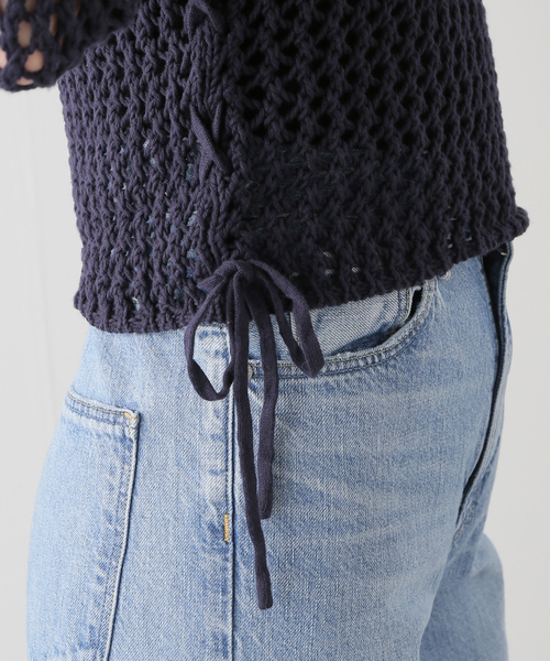 Guess(ゲス)の「GUESS/ゲス GO CROCHET LS CREW W4YG63D5960(ニット/セーター・レディース・ブラック・SMALL)」の13枚目の写真