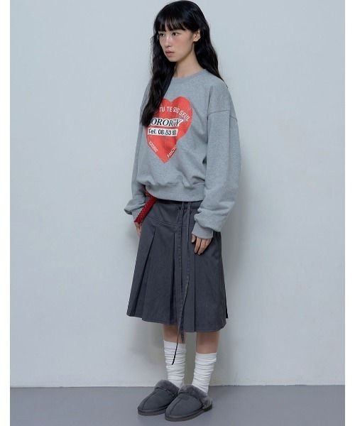 トレーナー スウェット A'GEM/9 × .kom 「 FANCY CLUB/ファンシークラブ」 CRIMSON HEART SWEATSHIRT/ A'GEM/9 × .kom 『 FANCY CLUB/ファンシークラブ』 CRIMSON