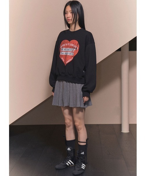 トレーナー スウェット A'GEM/9 × .kom 「 FANCY CLUB/ファンシークラブ」 CRIMSON HEART SWEATSHIRT/ A'GEM/9 × .kom 『 FANCY CLUB/ファンシークラブ』 CRIMSON