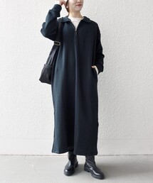 SHIPS any | SHIPS any:〈洗濯機可能〉USA コットン 裏起毛 ハーフジップ ワンピース(ワンピース)