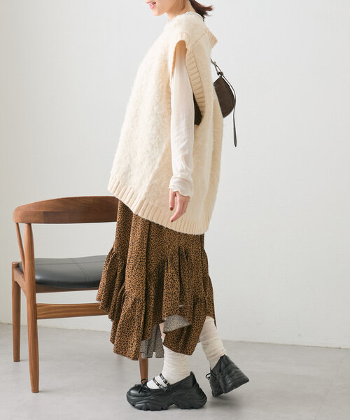 w closet（ダブルクローゼット）の「リボン厚底シューズ（スニーカー・レディース・シルバー系その他/アイボリー/ブラック・LARGE/SMALL/MEDIUM）」の12枚目の写真