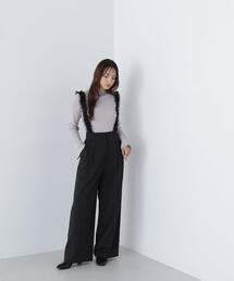 NATURAL BEAUTY BASIC | ◇【美人百花掲載】チュールフリルストラップパンツ(その他パンツ)