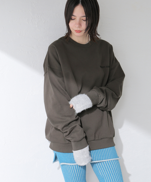 BRIXTON（ブリクストン）の「BRIXTON/ブリクストン EMBROIDERED HEAVY WEIGHT CREW（スウェット・レディース・ネイビー/ブラック・MEDIUM）」の5枚目の写真