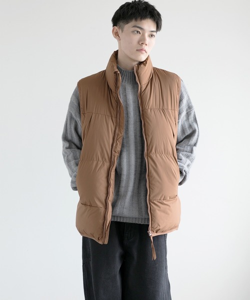 aimoha(アイモハ)の「aimoha men Nature Scout Vest (AW)(ダウンベスト・メンズ・ベージュ/ブラック/グレー/チョコ・MEDIUM/LARGE/X-LARGE/XX-LARGE/XXX-LARGE)」の4枚目の写真
