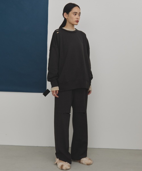 フロントカットワイドスラックス/セットアップ着用可能(スラックス)|MERLOT(メルロー) フロントカットワイドスラックス/セットアップ着用可能(スラックス)|MERLOT(メルロー)