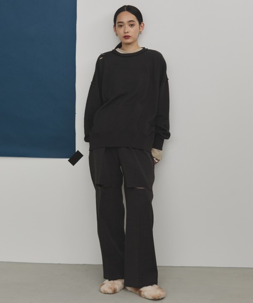 フロントカットワイドスラックス/セットアップ着用可能(スラックス)|MERLOT(メルロー) フロントカットワイドスラックス/セットアップ着用可能(スラックス)|MERLOT(メルロー)