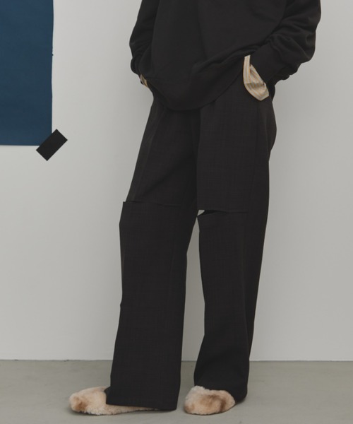 フロントカットワイドスラックス/セットアップ着用可能(スラックス)|MERLOT(メルロー) フロントカットワイドスラックス/セットアップ着用可能(スラックス)|MERLOT(メルロー)