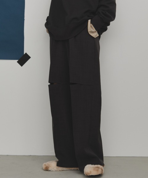 フロントカットワイドスラックス/セットアップ着用可能(スラックス)|MERLOT(メルロー) フロントカットワイドスラックス/セットアップ着用可能(スラックス)|MERLOT(メルロー)