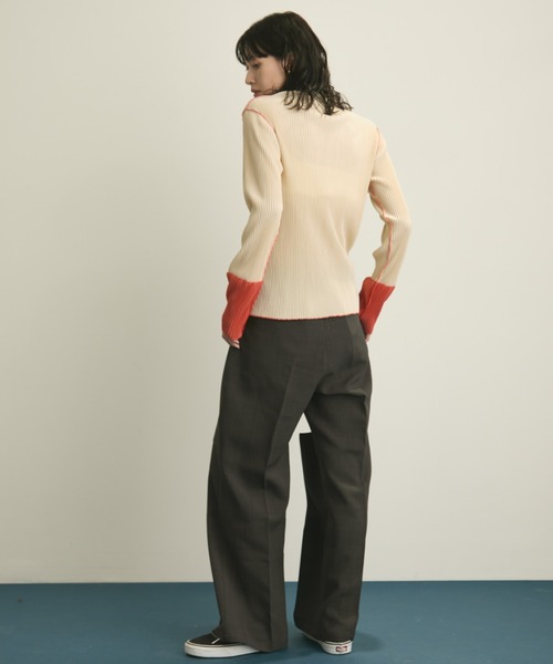 フロントカットワイドスラックス/セットアップ着用可能(スラックス)|MERLOT(メルロー) フロントカットワイドスラックス/セットアップ着用可能(スラックス)|MERLOT(メルロー)