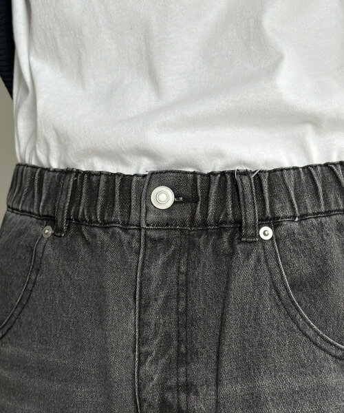 CPCM（シーピーシーエム）の「シームポケットワイドデニムパンツ（デニムパンツ・メンズ・ブラック/ブルー・MEDIUM/LARGE）」の14枚目の写真