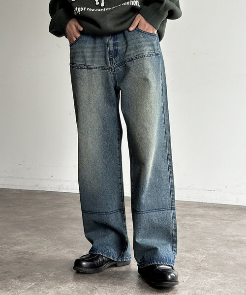 CPCM（シーピーシーエム）の「シームポケットワイドデニムパンツ（デニムパンツ・メンズ・ブラック/ブルー・MEDIUM/LARGE）」の17枚目の写真