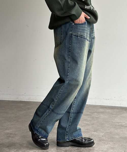 CPCM（シーピーシーエム）の「シームポケットワイドデニムパンツ（デニムパンツ・メンズ・ブラック/ブルー・MEDIUM/LARGE）」の20枚目の写真