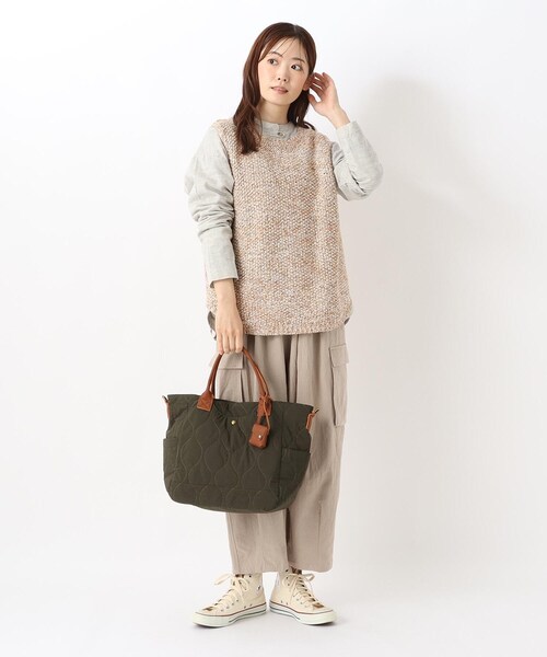 one'sterrace(ワンズテラス)の「toleur トーラ キルティング2WAYトート(トートバッグ・レディース・カーキ系5/レッド系9/ブラック系8・99)」の22枚目の写真