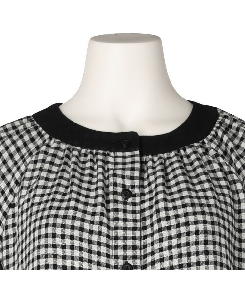 KID BLUE（キッドブルー）の「キッドブルー -２４Ｗガーゼギンガム -長袖パジャマ -KNAK532 -kidblue（ルームウェア/パジャマ・レディース・ブラック/レッド・M/L）」の10枚目の写真