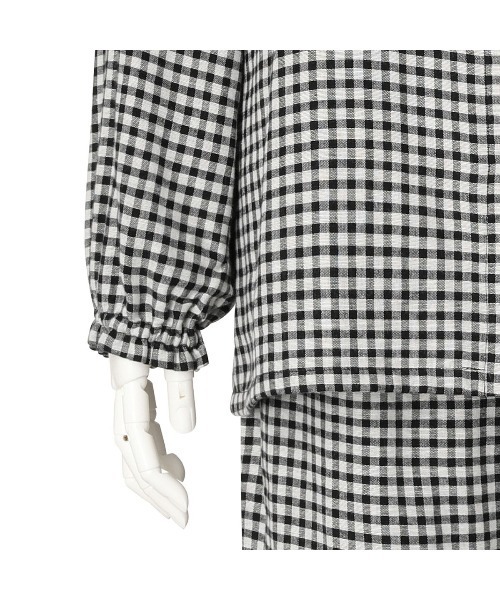 KID BLUE（キッドブルー）の「キッドブルー -２４Ｗガーゼギンガム -長袖パジャマ -KNAK532 -kidblue（ルームウェア/パジャマ・レディース・ブラック/レッド・M/L）」の11枚目の写真