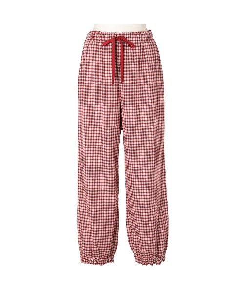 KID BLUE（キッドブルー）の「キッドブルー -２４Ｗガーゼギンガム -長袖パジャマ -KNAK532 -kidblue（ルームウェア/パジャマ・レディース・ブラック/レッド・M/L）」の15枚目の写真