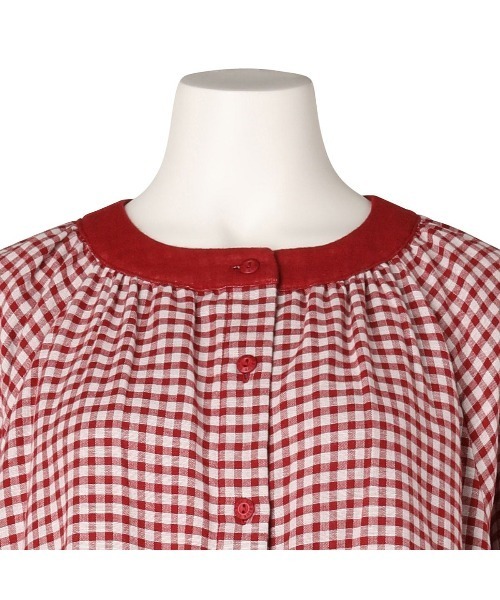 KID BLUE（キッドブルー）の「キッドブルー -２４Ｗガーゼギンガム -長袖パジャマ -KNAK532 -kidblue（ルームウェア/パジャマ・レディース・ブラック/レッド・M/L）」の18枚目の写真