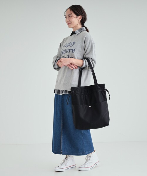 SHOO・LA・RUE（シューラルー）の「◆シーズンレスで使える シャイニー巾着トートバッグ（トートバッグ・レディース・ブラック/カーキ/シルバー・00）」の20枚目の写真