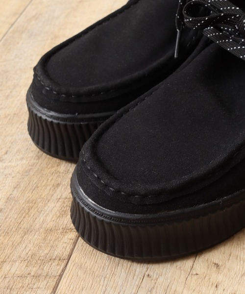 U.S. POLO ASSN.(ユーエスポロアッスン)の「【U.S. POLO ASSN./ユーエスポロアッスン】 フェイクスウェード 厚底 チャッカブーツ(モカシン/デッキシューズ・レディース・ブラック/ベージュ・23.0cm/24.0cm/25.0cm)」の8枚目の写真