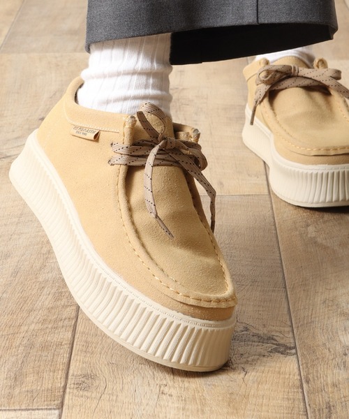 U.S. POLO ASSN.(ユーエスポロアッスン)の「【U.S. POLO ASSN./ユーエスポロアッスン】 フェイクスウェード 厚底 チャッカブーツ(モカシン/デッキシューズ・レディース・ブラック/ベージュ・23.0cm/24.0cm/25.0cm)」の12枚目の写真