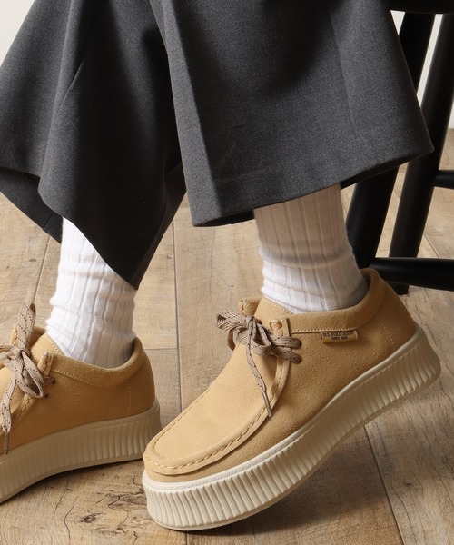 U.S. POLO ASSN.(ユーエスポロアッスン)の「【U.S. POLO ASSN./ユーエスポロアッスン】 フェイクスウェード 厚底 チャッカブーツ(モカシン/デッキシューズ・レディース・ブラック/ベージュ・23.0cm/24.0cm/25.0cm)」の14枚目の写真