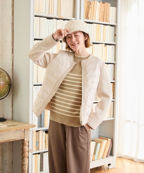 Petit Honfleur(プチオンフルール)の「エコファーバケットハット(ハット・レディース・アイボリー/ブラック・フリー)」の15枚目の写真