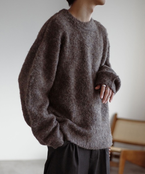 epnok(エプノック)の「ブークレメランジルーズニット(ニット/セーター・メンズ・ブラウン/ブルー・SMALL/MEDIUM/LARGE)」の2枚目の写真