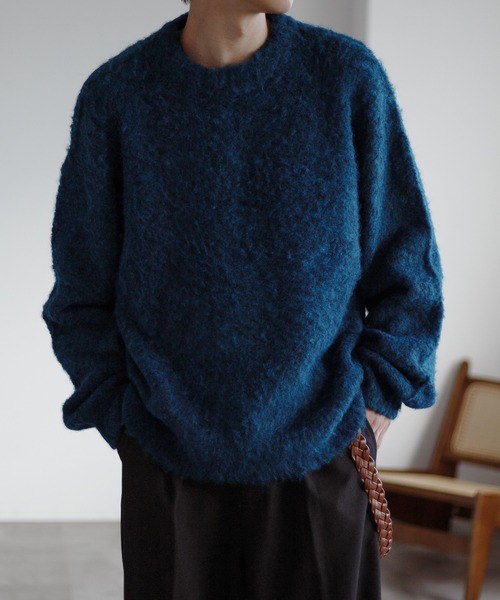 epnok(エプノック)の「ブークレメランジルーズニット(ニット/セーター・メンズ・ブラウン/ブルー・SMALL/MEDIUM/LARGE)」の1枚目の写真