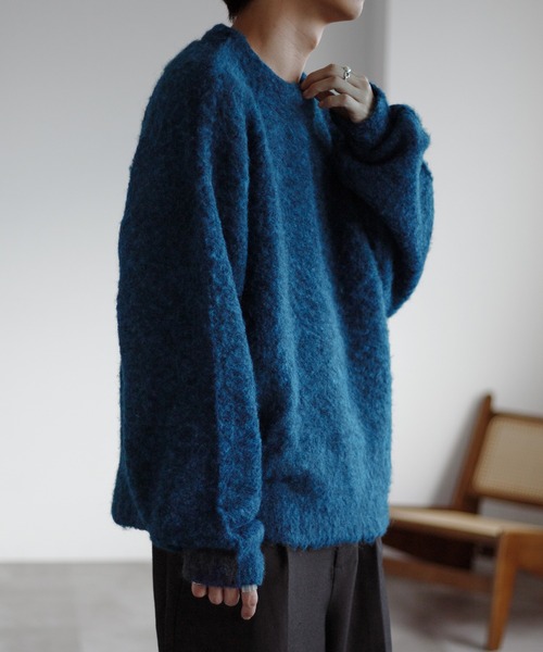 epnok(エプノック)の「ブークレメランジルーズニット(ニット/セーター・メンズ・ブラウン/ブルー・SMALL/MEDIUM/LARGE)」の5枚目の写真