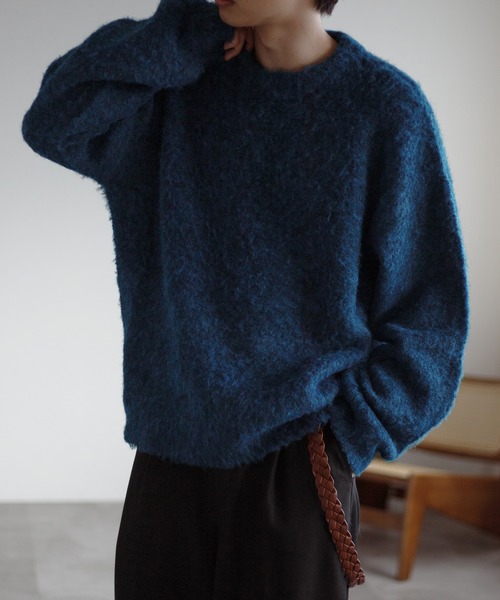 epnok(エプノック)の「ブークレメランジルーズニット(ニット/セーター・メンズ・ブラウン/ブルー・SMALL/MEDIUM/LARGE)」の3枚目の写真